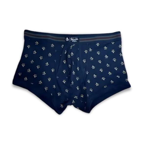 Original Penguin Boxer Brief Elasticized Waistband Printed Nautical Blue M NWOT - Picture 1 of 7